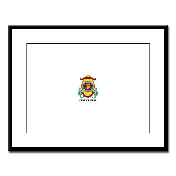 CL - M01 - 02 - Marine Corps Base Camp Lejeune with Text - Large Framed Print